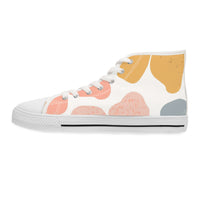 Handrawn High Top Womens Fashion Sneakers - side look