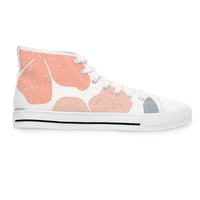 Handrawn High Top Womens Fashion Sneakers - side look