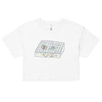 Harry Styles Short Sleeve Crop Tee White with Drawing and Lyrics from Song Matilda