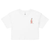 Cozy Fit crop T-Shirt White with Strawberry Milkshake  Graphic
