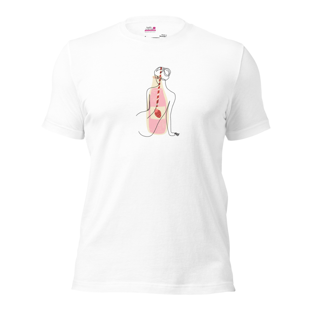 Strawberry Milkshake - Embroidered Tee Shirts